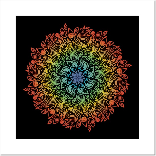 Angels Mandala Artwork Wall Art by Art by Biyan